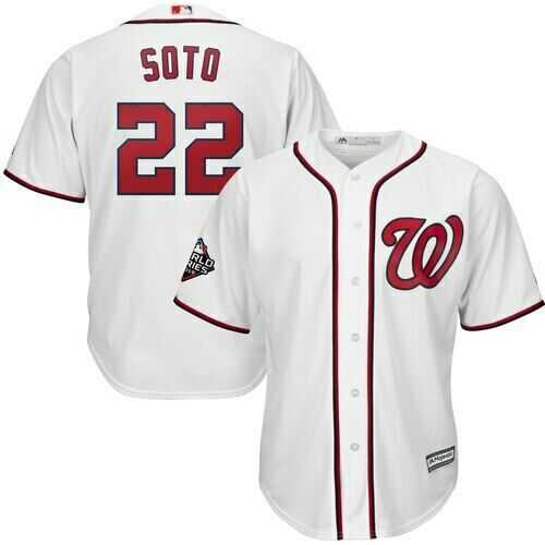 Nationals 22 Juan Soto White 2019 World Series Bound Cool Base Jersey,We sell and wholesale Nationals 22 Juan Soto White 2019 World Series Bound Cool Base Jersey on line form chian!